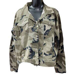 Zoey Beth Camouflage Jacket Cotton Blend Button-Up Casual Womens Size 16 New